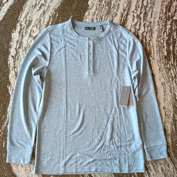 Geoffrey Beene Men's Long Sleeve Super Soft Henley New Size Large - Picture 2 of 2